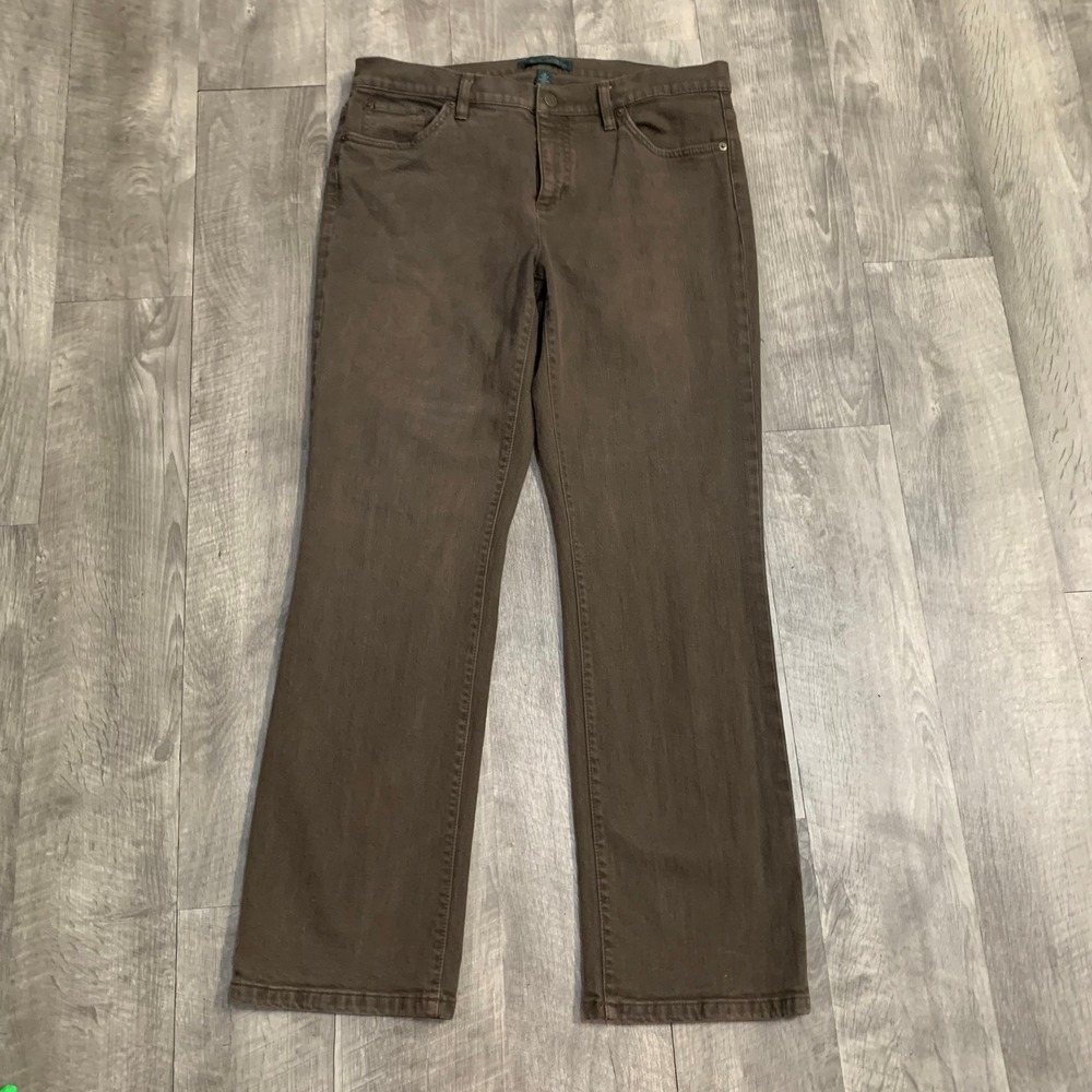 Classic Brown Straight Leg Jeans for Women